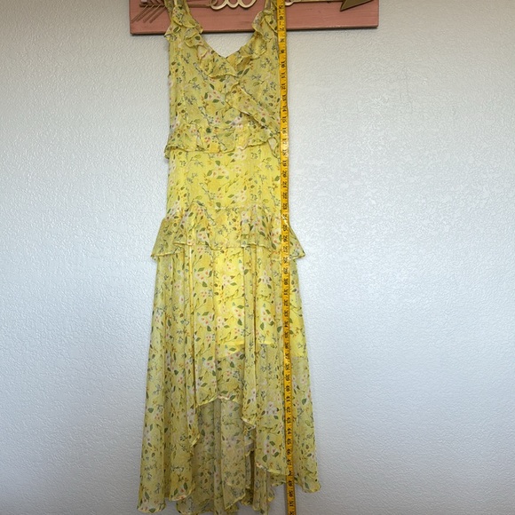 AQUA floral dress size medium chiffon ruffle straps - Picture 8 of 12